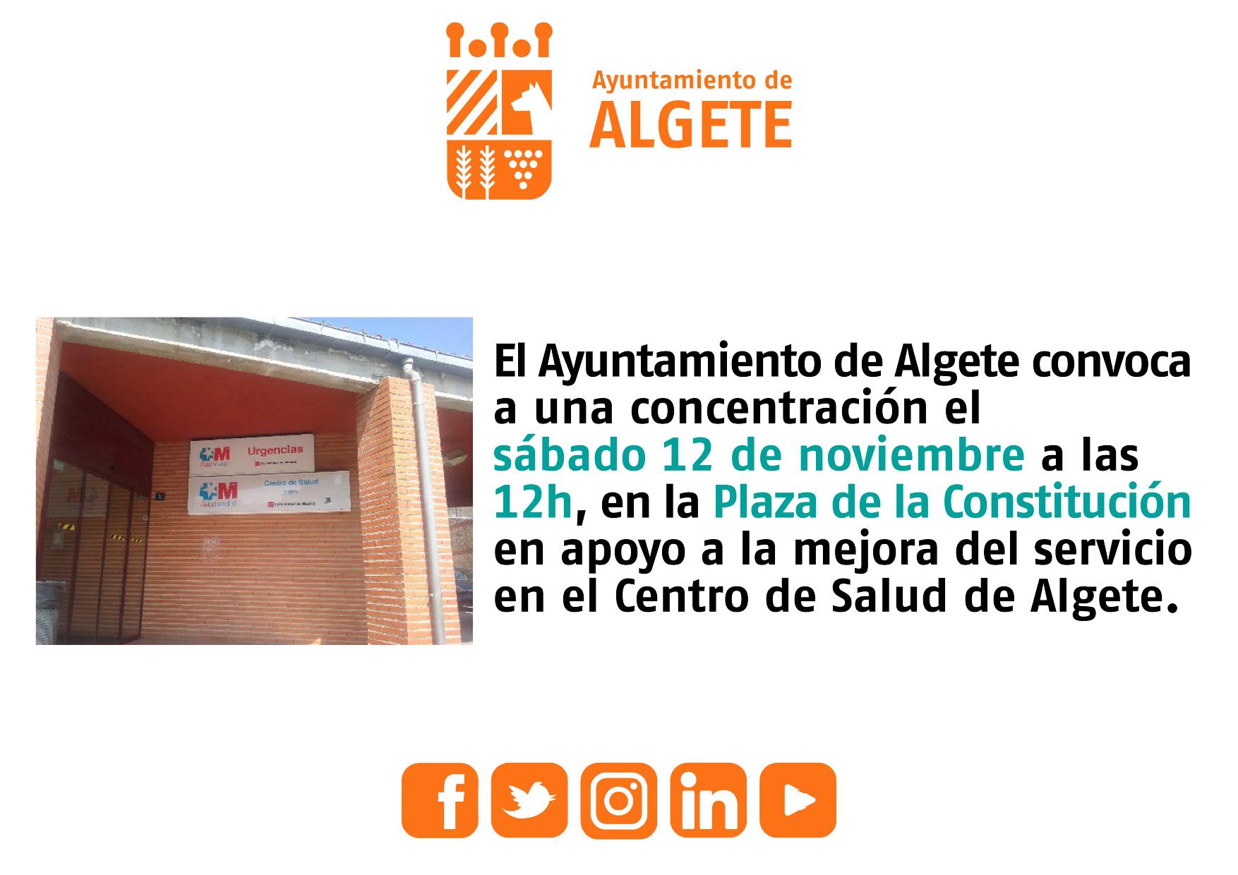 concentracion centro salud algete