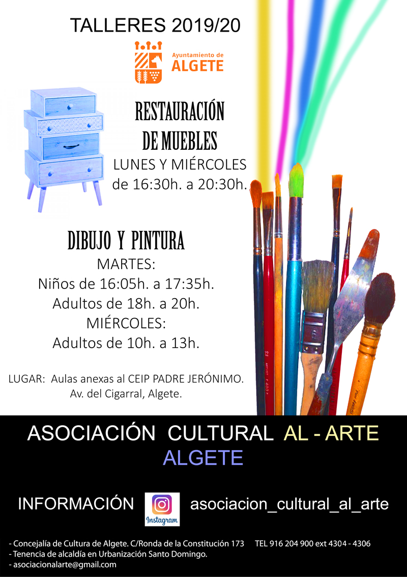 CARTEL HORARIOS ALGETE ASOCIACION AL ARTE