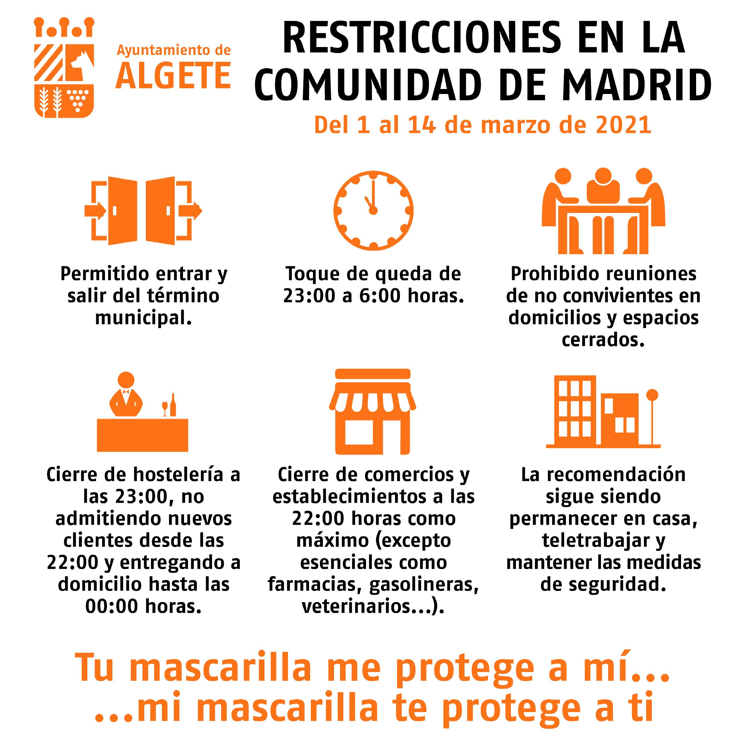 restricciones algete marzo