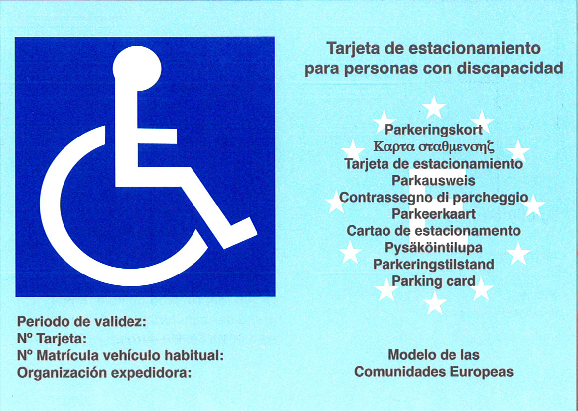 tarjeta estacionamiento discapacidad