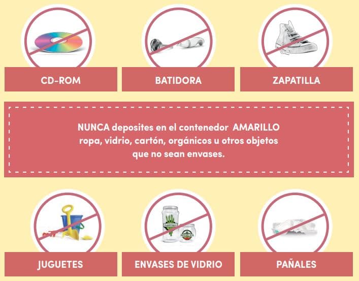 no tirar contenedor amarillo