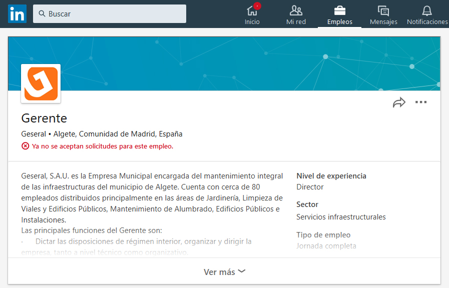 Puesto Gerente Geseral