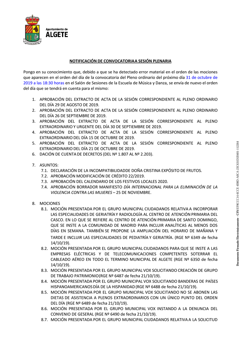 pleno ordinario octubre 2019 1