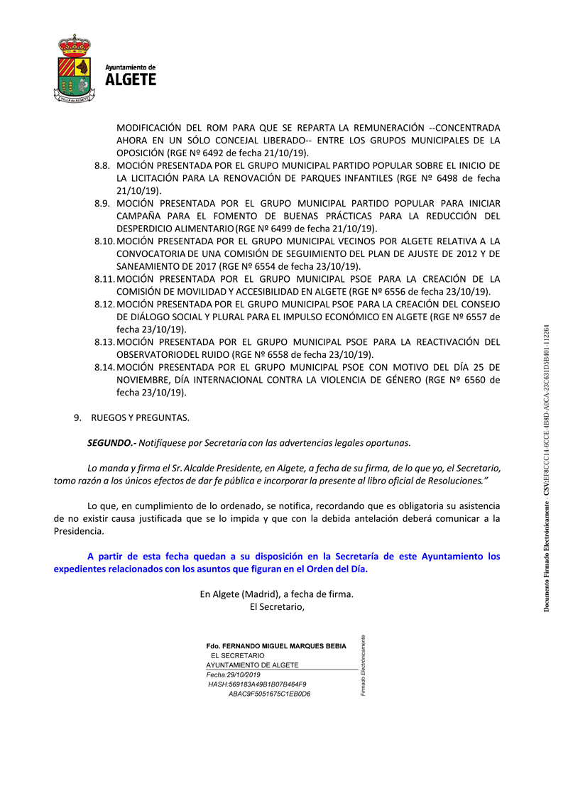 pleno ordinario octubre 2019 2