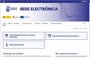 El Ayuntamiento de Algete cuenta desde primeros de año con una sede electrónica renovada.