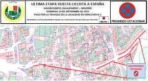 Prohibición temporal de estacionamiento (14 de septiembre) en la travesía urbana (M‑103) por el paso de La Ultima Etapa de la Vuelta Ciclista a España 2025